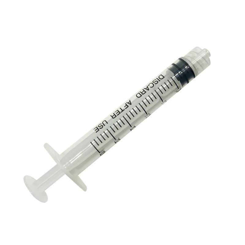 Three-Part /3 Part Hos Medical Sterile Hospital Plastic Disposable Syringe 3ml with Needle Luer Lock Slip for Single Use