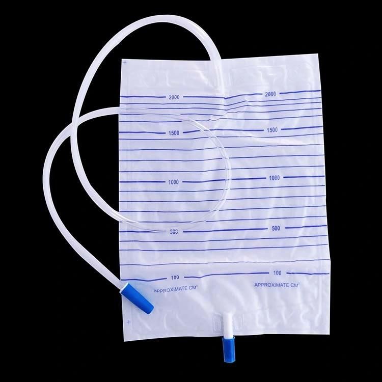 Economy Disposable Urine Collection Bag Urinary Drainage Bag with T Valve