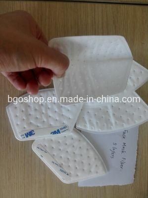 5ply/3plys Replaceable Mask Filter for Washable 3D Face Mask Melt Blown Filter