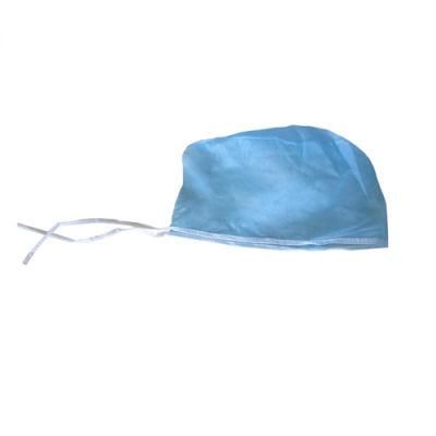 CE Medical Cap Bouffant PP/SMS Doctor Cap with Ties