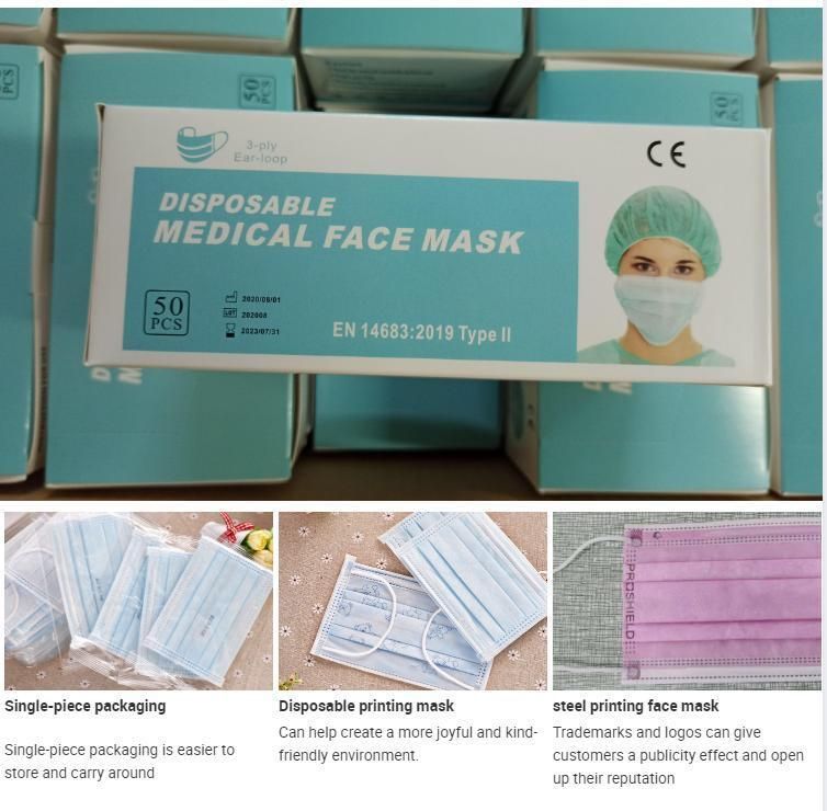 CE ISO13485 Disposable Non Woven Anti Air Pollution 4ply Surgical Medical Charcoal Pm2.5 Active Activated Carbon Face Mask