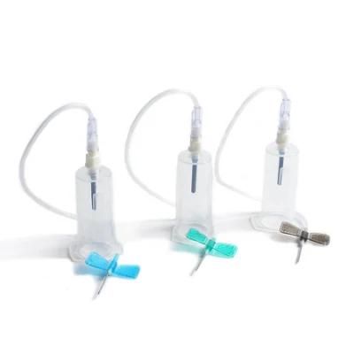 Disposable Medical Sterile Butterfly Holder Safety Needle Vacuum Blood Collection Set with Wing