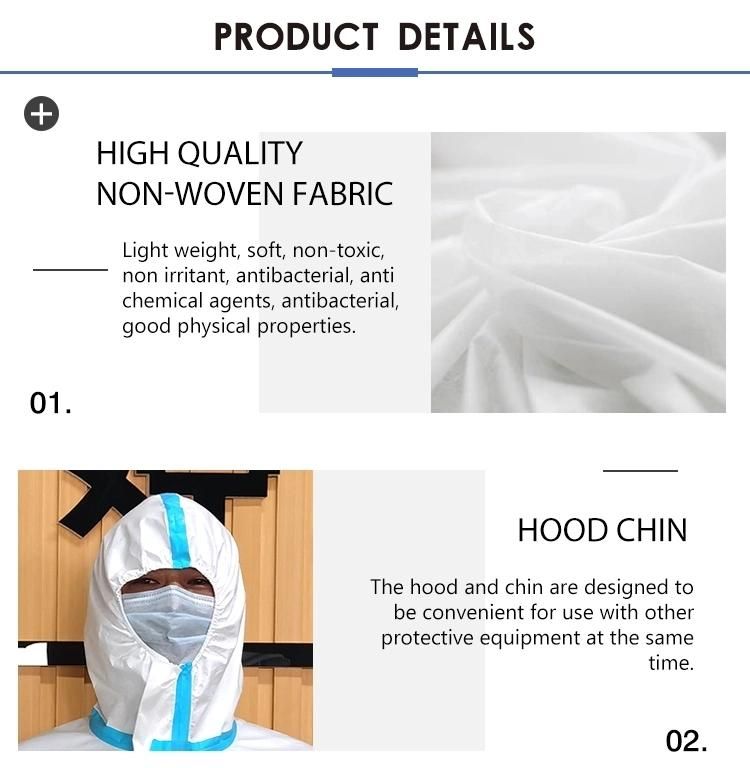 Sterile Disposable Reinforced Surgical Gown with Long Sleeves and Knitted Cuff