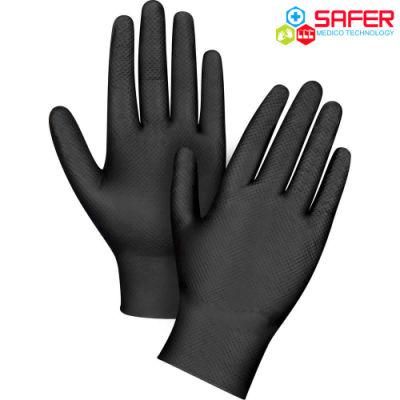 Disposable Black Color Nitrile Exam Gloves From Malaysia
