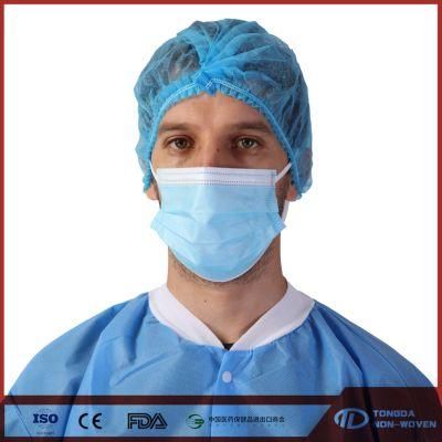 CE En14683 Type 2r Anti Droplets Virus Bacterial 3 Ply Non-Woven Medical Procedure Pleated Earloop Disposable Surgical Face Mask