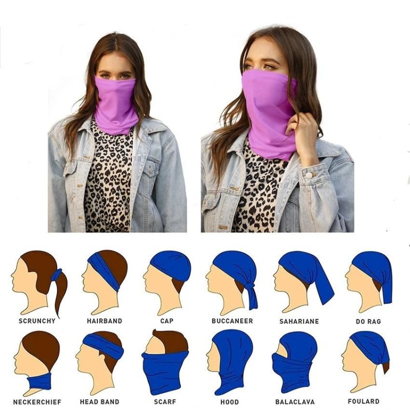 Motorcycle Face Masks 2 Seamless Half Face for out Riding Skull Face Tube Scarf Black Outdoor Game Battle FFP2