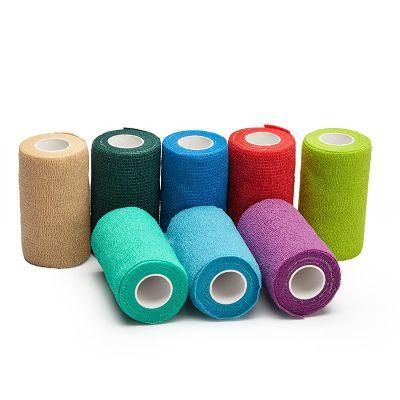 Medical First Aid Nonwoven Cohesive Elastic Bandage with Natural Rubber