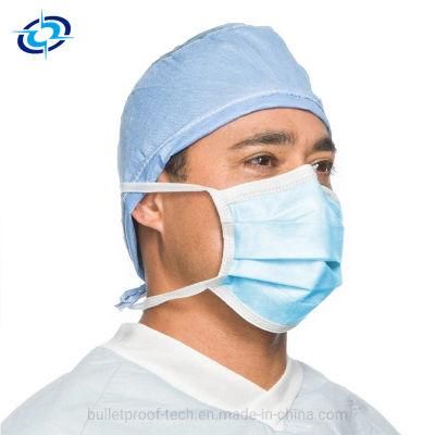 821 Breathable Medical Nurse Anti Bacteria Head Loop Tie on Three-Layer Surgical Mask