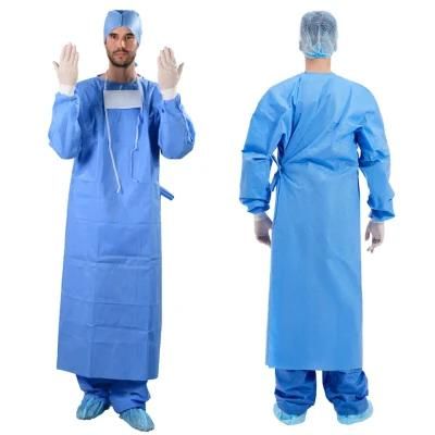 Surgical Gown/Patient Gown/PP Nonwoven Surgical Gown with CE Level 3
