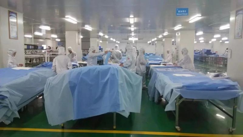 Sterile Disposable Angiography Surgical Drape with Two Windows OEM