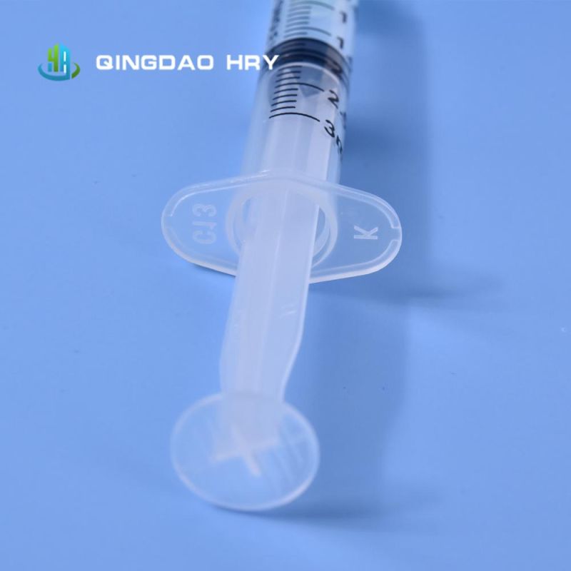 Disposable Plastic Medical Luer/Slip Lock Veterinary Injection Syringe with Needle & Safety Needle