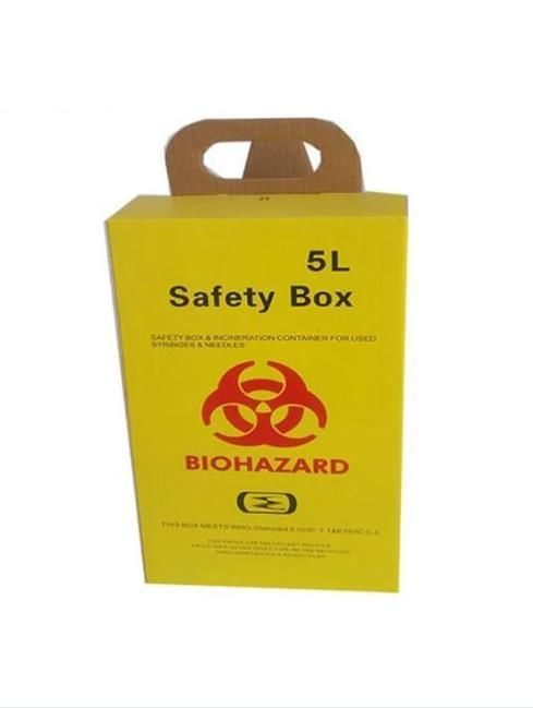 Plastic Safety Box for Syringes Round Sharps Container Sharp Box Medical Waste Container