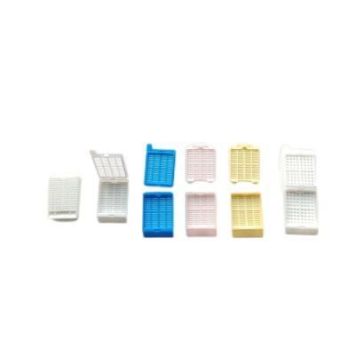 Laboratory Disposables POM Plastic Tissue Embedding Cassette with Round Strip Square Hole