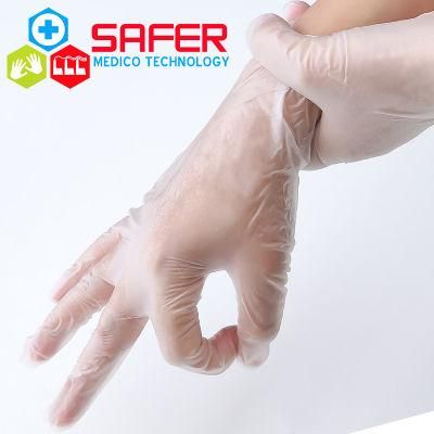 Disposable Clear Vinyl Examination Gloves Powder Free