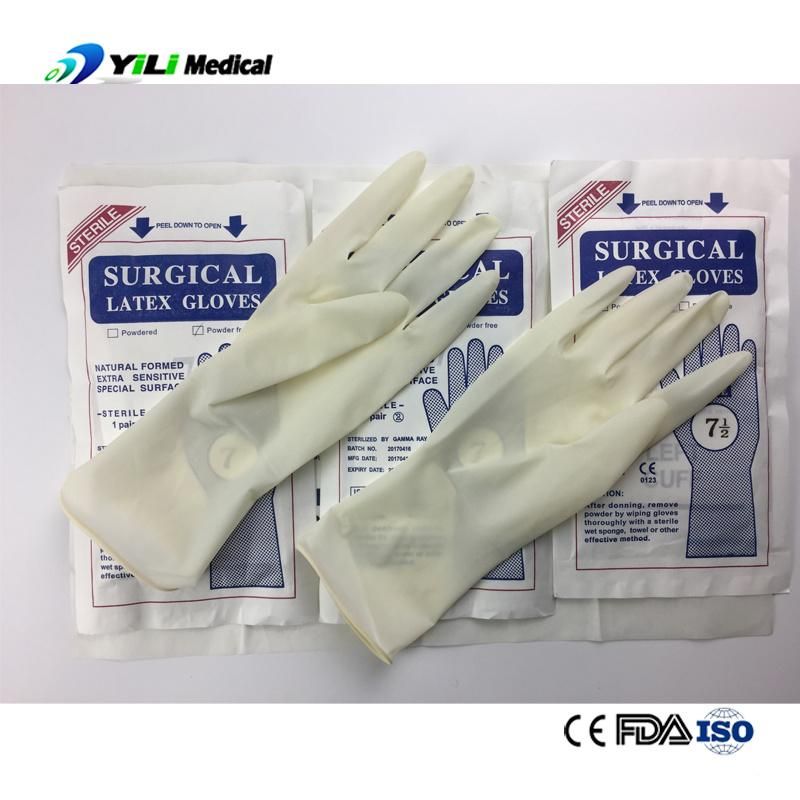 Disposable Medical Natural Latex Examination Gloves