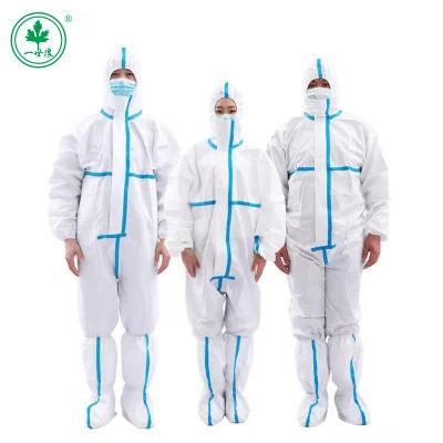 Anti-Virus Sterile PP/Non Woven /SMS Disposable Safety Suit Protective Clothing