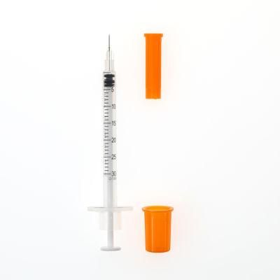 Supply 0.3ml/0.5ml/1ml Insulin Syringe with Fixed Fine Needle for Diabetes Injection Competitive Price