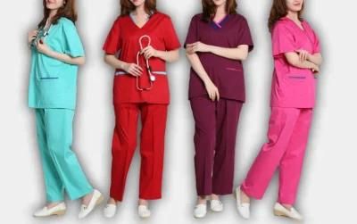 Fashionable Design Doctor and Nurse Use Medical Scrub Suits
