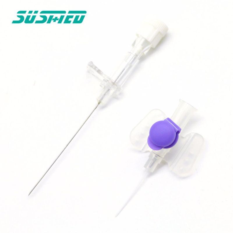 All Size Types of IV Cannula Parts of IV Cannula with Wing Injection Port