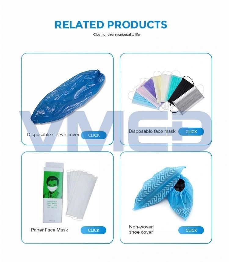 Disposable Machine-Made Spp Non-Woven Green Surgical Cap