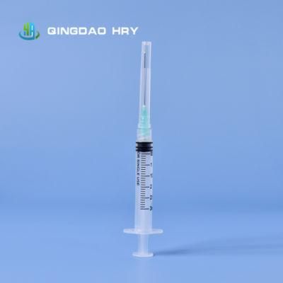 Disposable Plastic Medical Luer/Slip Lock Veterinary Injection Syringe with Needle &amp; Safety Needle