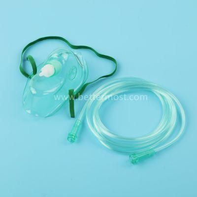 Disposable High Quality Dehp Free Oxygen Mask with Connecting Tube S