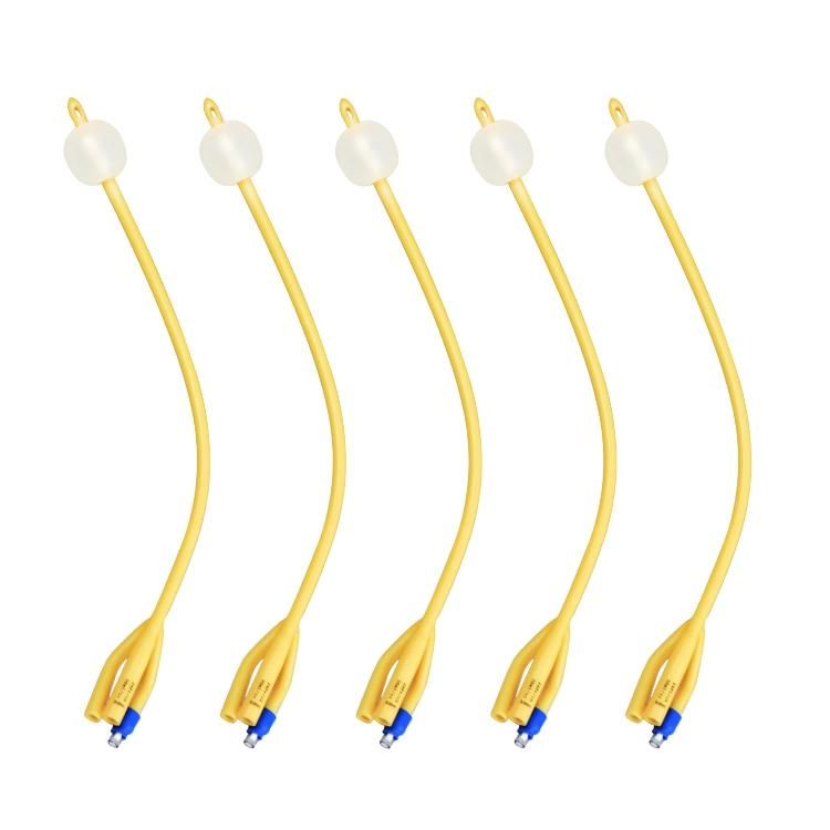 High Quality Latex 3 Way Latex Foley Catheter with Silicone Coated