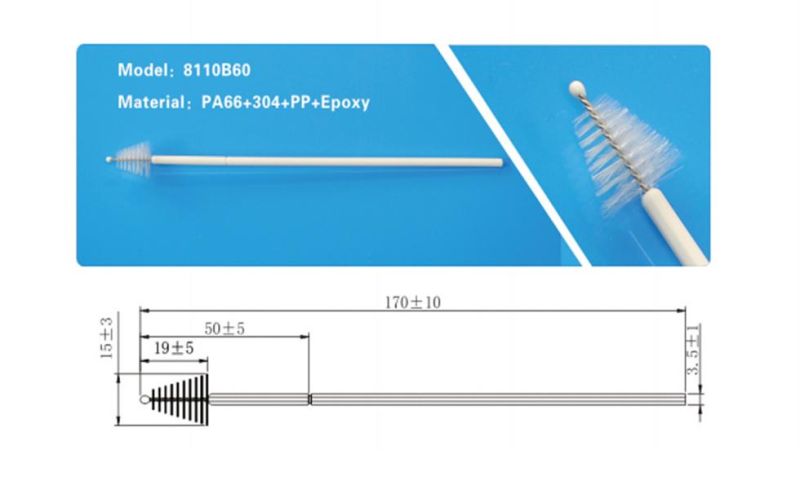 Female Hpv Viral Test PP Nylon Cervical Cytology Endocervical Brush Vaginal Biopsy Exam Set brushes