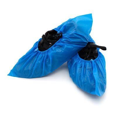 2020 Waterproof Blue Plastic CPE Polyethylene Disposable Shoe Covers