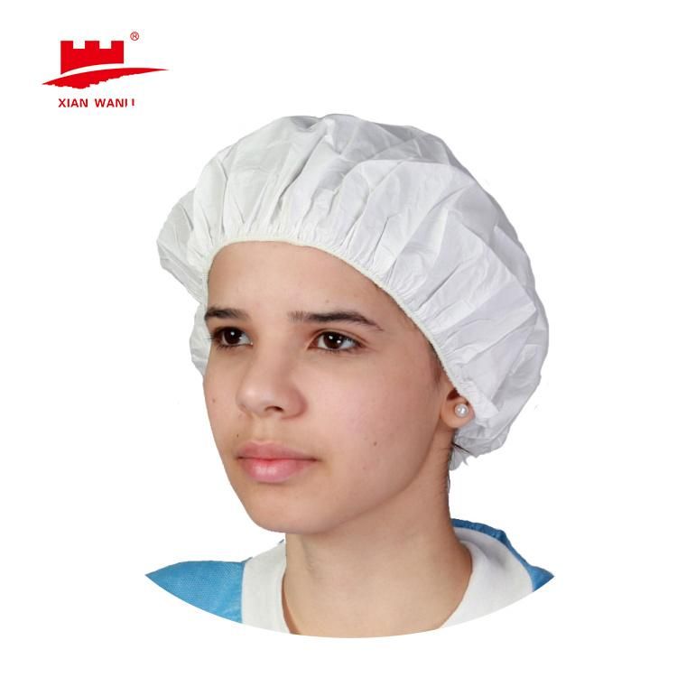 Health Care Sanitary Elastic Surgical Nurse Hair Net Disposable Bouffant Cap for Labs