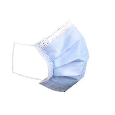 3 Ply Non Woven Pleated Wholesale Medical Face Mask Hypoallergenic Disposable Earloop Custom Face Mask