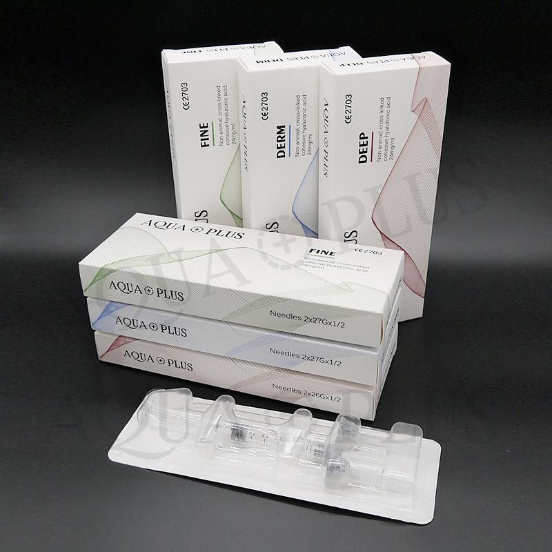 Top Quality Hyaluronic Acid Cross Linked Hyaluronic Acid Gel Injection for Lips and Facelifts 2ml Cross Linked Derm