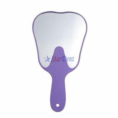 Dental Cute Oral Clinic Gifts Tooth Shaped Handheld Plastic Makeup Mirror Patient Face Mirrors