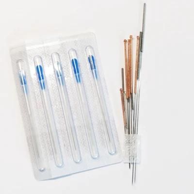 Professional Medical Health Disposable Sterile Copper Wire Handle Acupuncture Needle