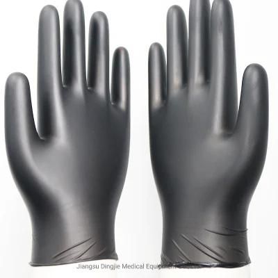 Disposable Glove, Black Synthetic Nitrile Glove Latex Free Powder-Free Glove Cleaning Safety Glove for Cooking and Cleaning