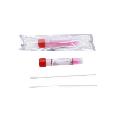 FDA Approved 3ml Vtm Mtm Testing Kit Nylon Oral Viral Specimen Collection Throat Nasal Flocked Swab