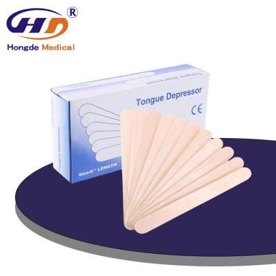 Custom Package Wooden Sterilize or Non Sterilize Tongue Depressors Disposable