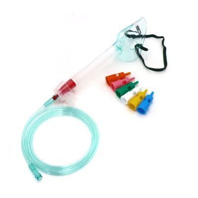 International Standard 6 Diluters Colorful Oxygen Concentrator Venturi Mask