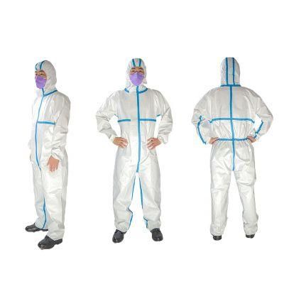 CE/ISO Certified Factory Manufacture Water Resistant Overall Full Body Disposable Protective Clothing