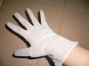 White Synthetic Stretch Vinyl Powder Free Exam Gloves