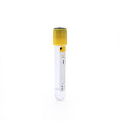 ISO13485 Yellow Cap 13x75mm 5ml Gel Clot Activator Tube for Vacuum Blood Collection