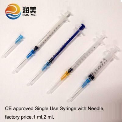 Disposable 1ml 2ml 3ml Vaccine Luer Lock 1 Ml Injection Syringe