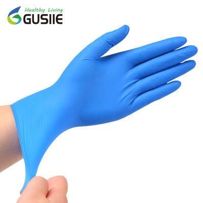 Gusiie Disposable Powder Free Medical Examination Hand Nitrile Large Gloves