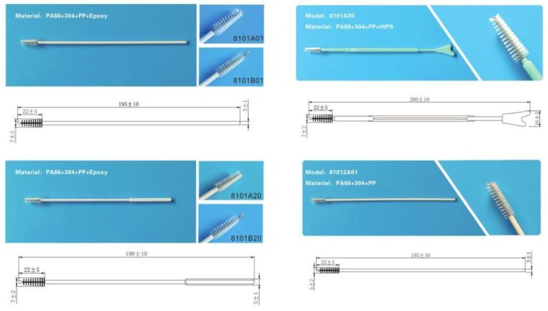 Hospital Female Hpv Cytology Cervical Sample Collector Vagina Sampling Brush