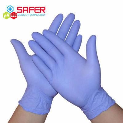 Disposable Medical Violet Nitrile Gloves with Powder Free (FDA Grade)