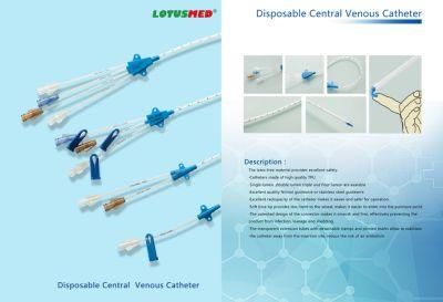 Medical Disposable Single/Double/Triple Lumen Central Venous Catheter