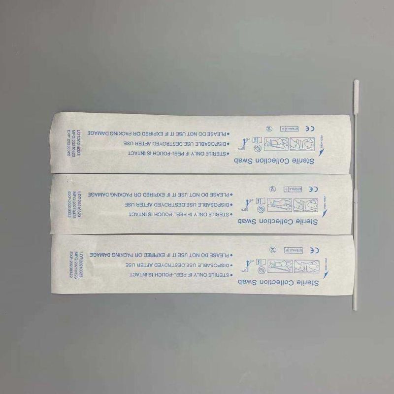 Flocked Swab with Molded Break Point Handle Swab Collection Specimen Collection Plastic Medical Swab