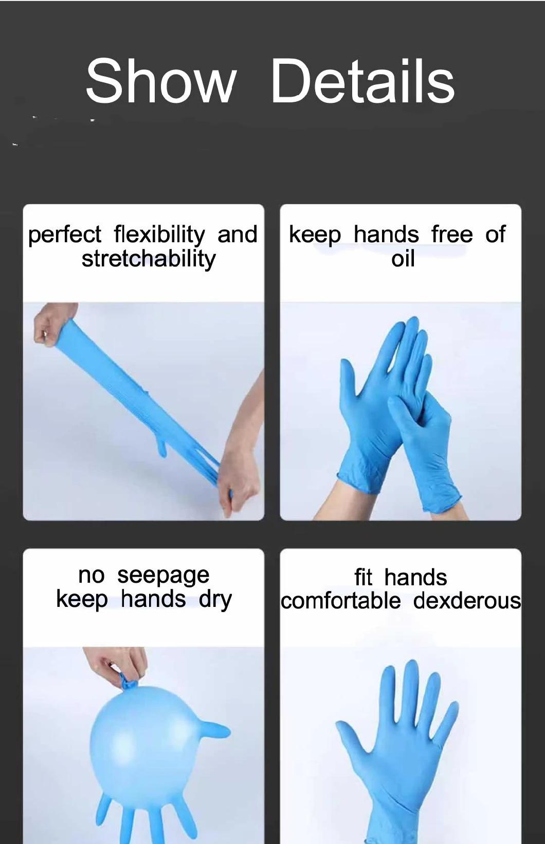 FDA CE Disposable Nitrile Blend Gloves Powder Free Nitrile Gloves Vinyl Gloves