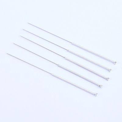 Quality Assurance Disposable Sterile Aluminum Foil Packing Silver Plated Handle Acupuncture Needles