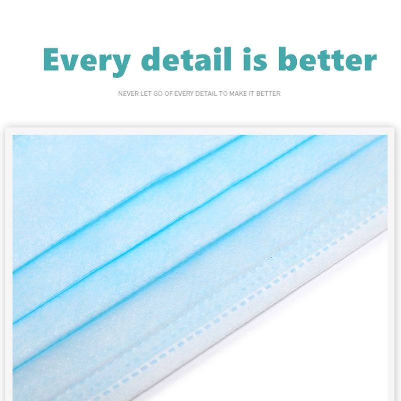 Hot Sale Bfe 98% 3 Ply Disposable Anti Splash Dust Pm2.5 Virus FDA 510K CE En149 En14683 Approved Earloop Blue Surgical Face Mask